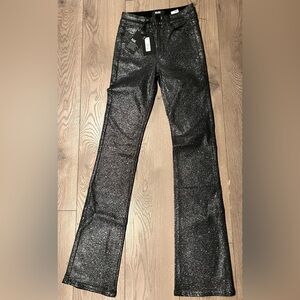 🖤PAIGE Glittery Black Boot Cut Rocker Jeans